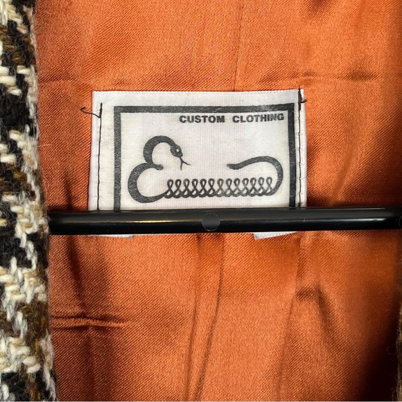 Vintage Wool Houndstooth Double Breasted Blazer Sz M - Picture 7 of 13